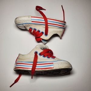 Converse Red, White, and Blue  Baby Sneaker Size 4